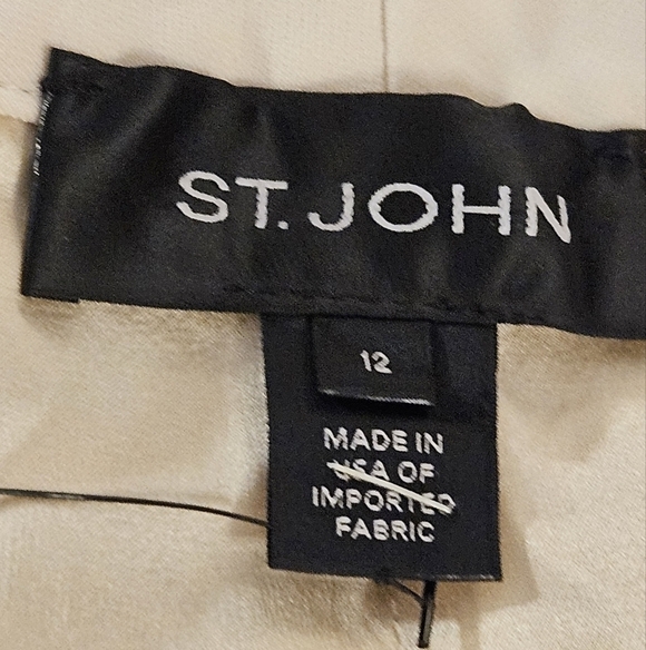 St. John Pants Size XL Cream - Picture 6 of 7